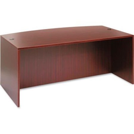 ALERA Alera Desk Shell with Bow Front - 71"W x 41-3/8"D x 29-1/2"H - Mahogany - Valencia Series ALEVA227236MY